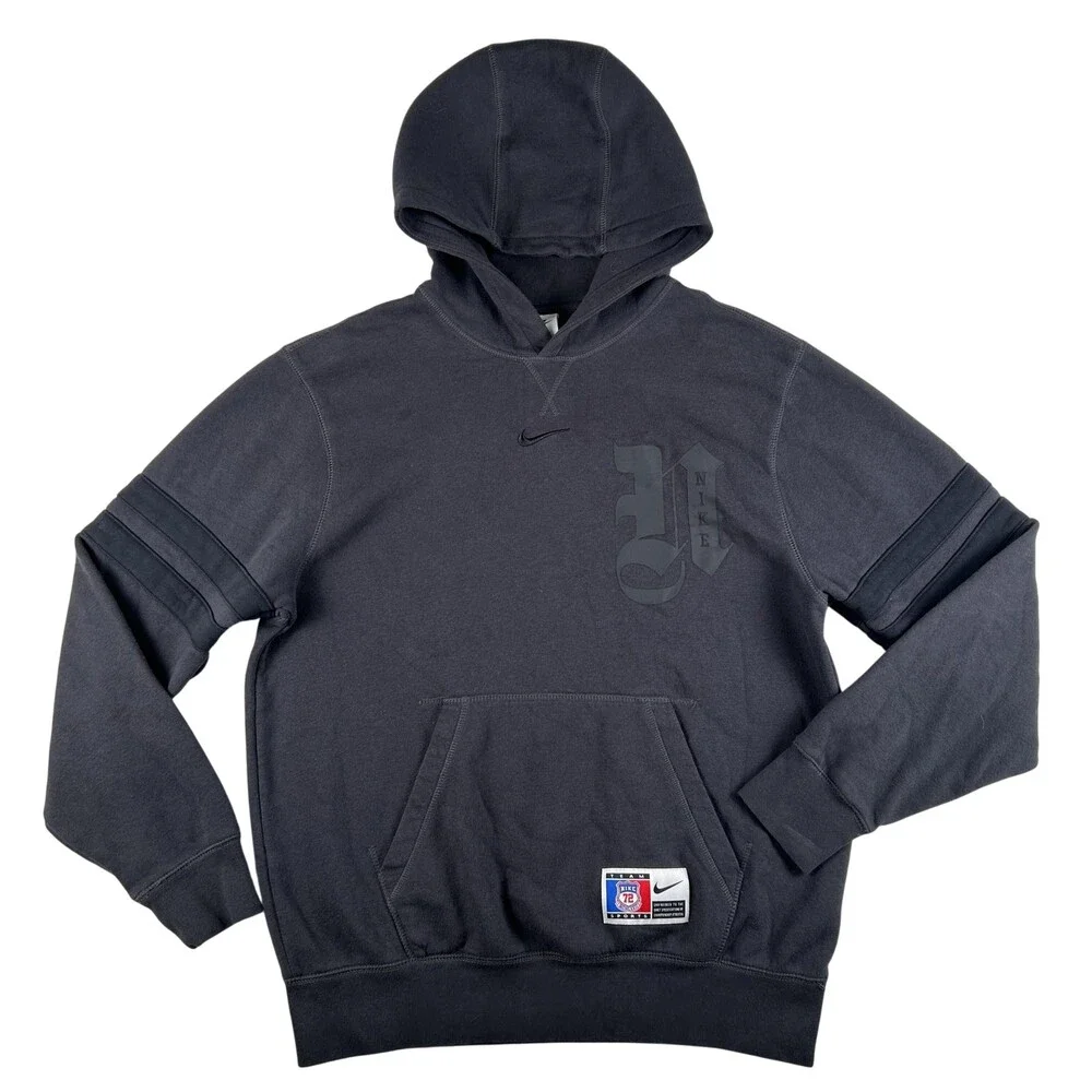 Nike Hoodie Mens Medium Team Sports Fleece Club Pullover Center Swoosh Logo